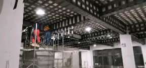 菏泽一商场梁，楼板碳纤维加固施工